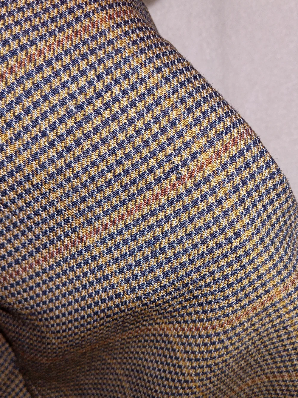 Mark Shale 42S Wool Blazer Sport Coat Brown Houndstooth Windowpane Plaid Classic